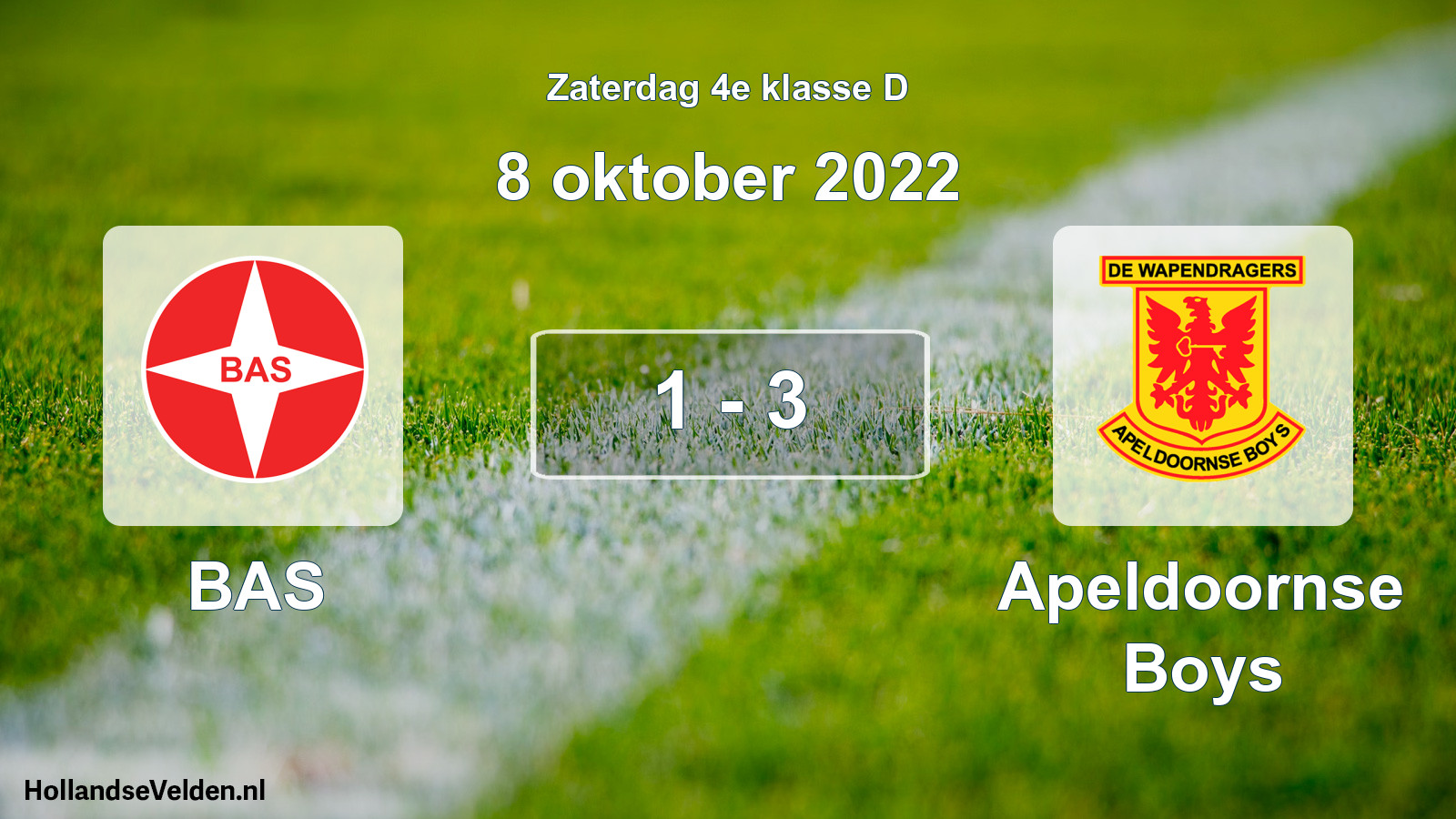 Total number of matches played: BAS - Apeldoornse Boys 1 - 3 (8 October 2022)