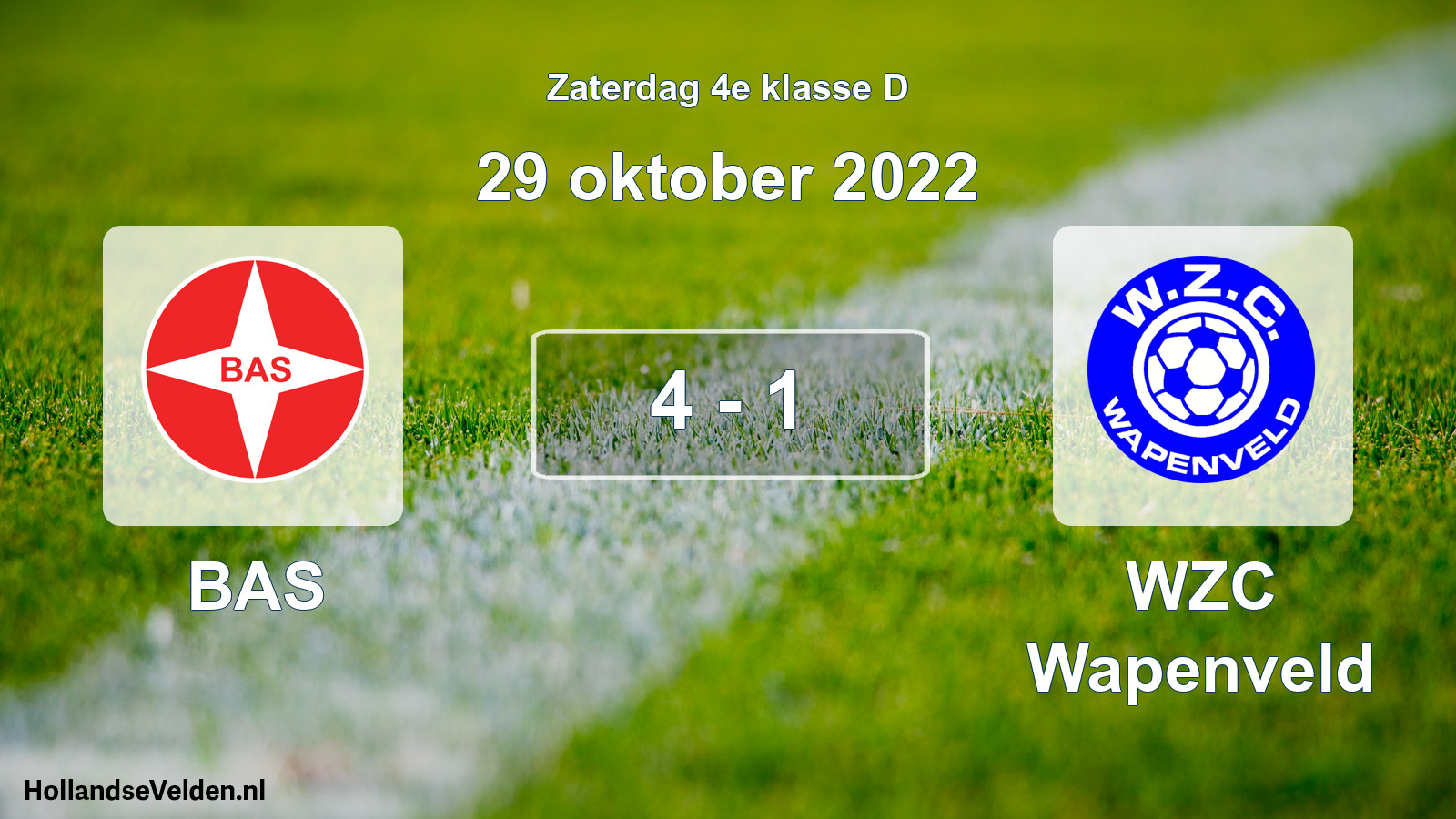 Total number of matches played: BAS - WZC Wapenveld 4 - 1 (29 October 2022)