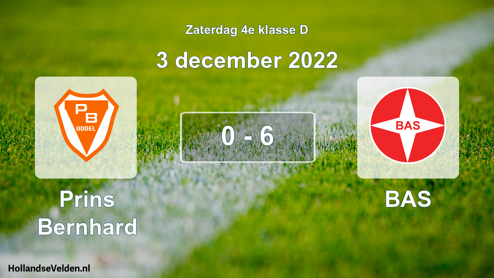 Total number of matches played: Prins Bernhard - BAS 0 - 6 (3 December 2022)