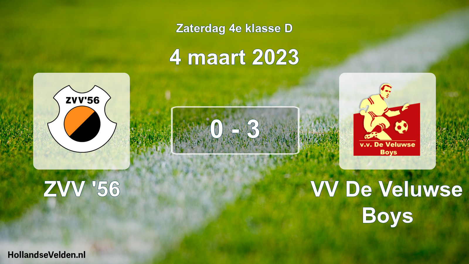 Total number of matches played: ZVV '56 - VV De Veluwse Boys 0 - 3 (4 March 2023)