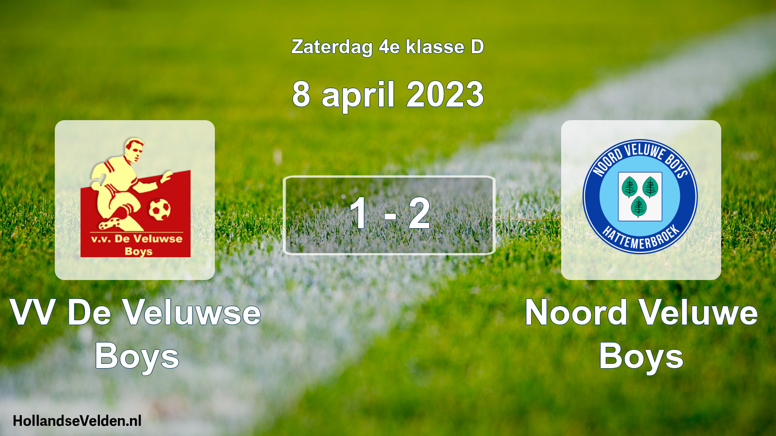 Total number of matches played: VV De Veluwse Boys - Noord Veluwe Boys 1 - 2 (8 April 2023)