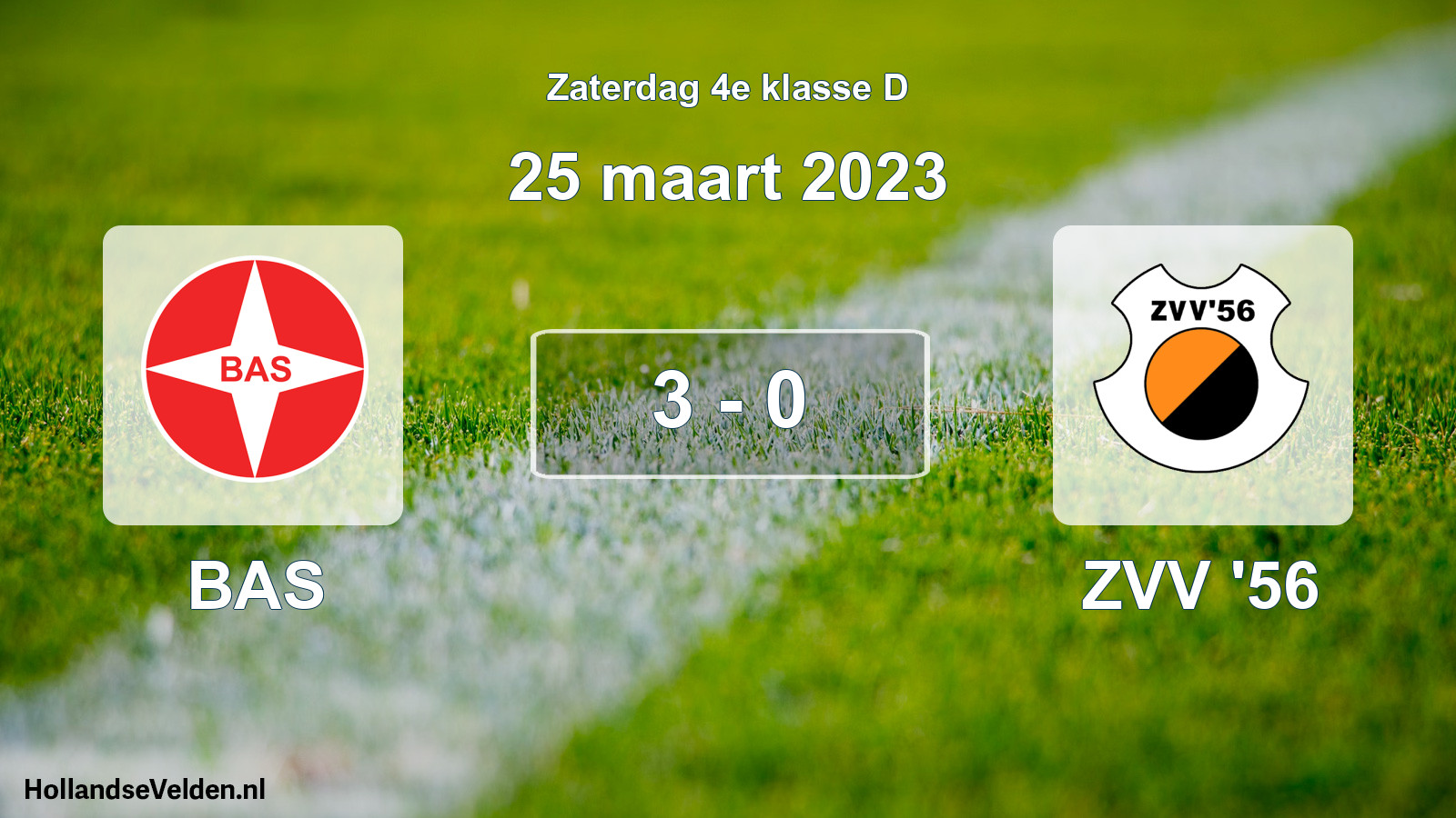 Total number of matches played: BAS - ZVV '56 3 - 0 (25 March 2023)