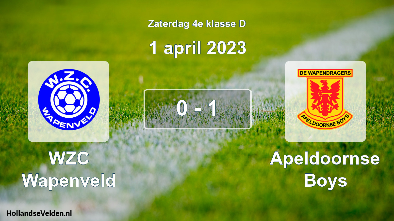 Total number of matches played: WZC Wapenveld - Apeldoornse Boys 0 - 1 (1 April 2023)