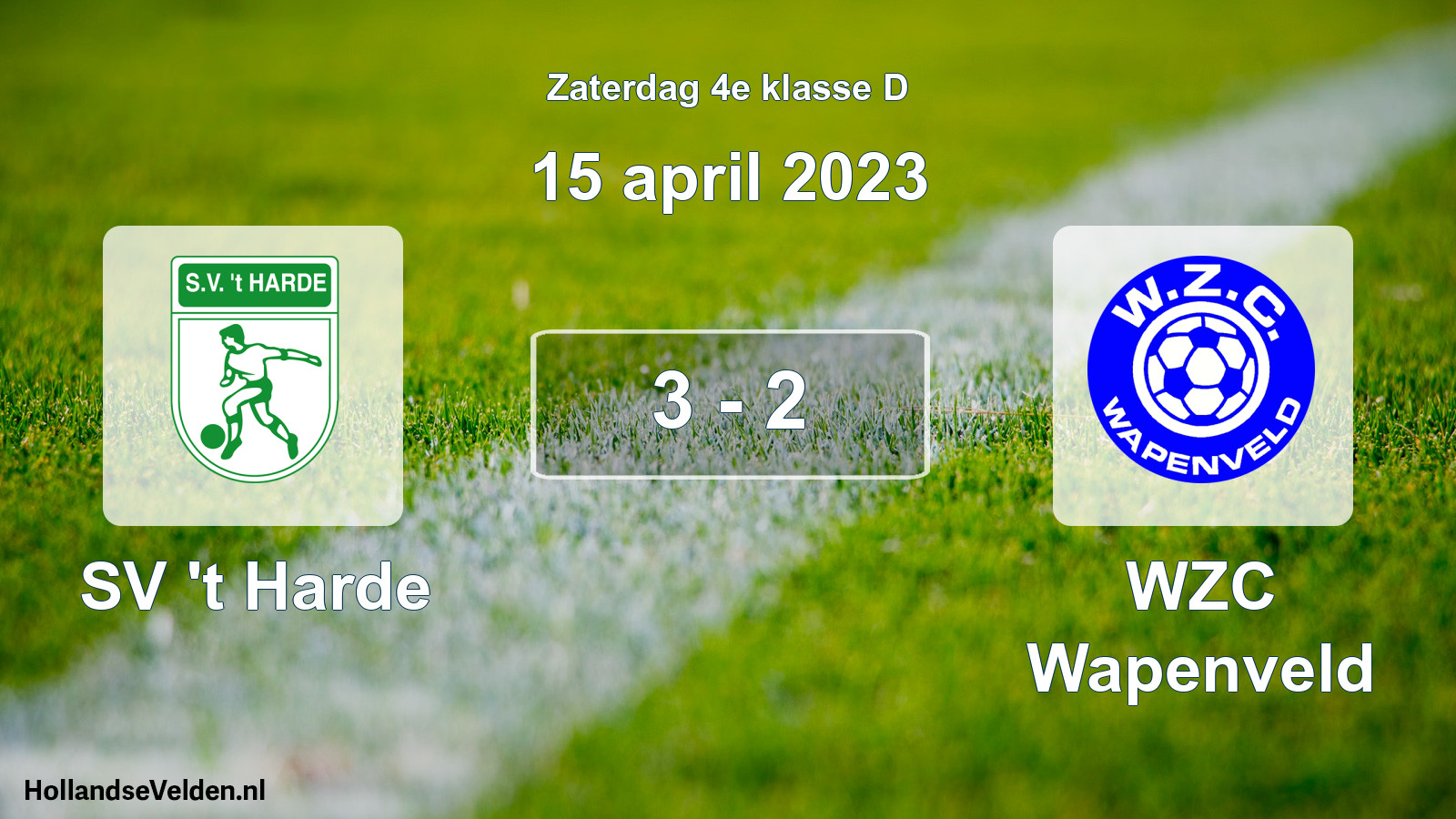 Total number of matches played: SV 't Harde - WZC Wapenveld 3 - 2 (15 April 2023)