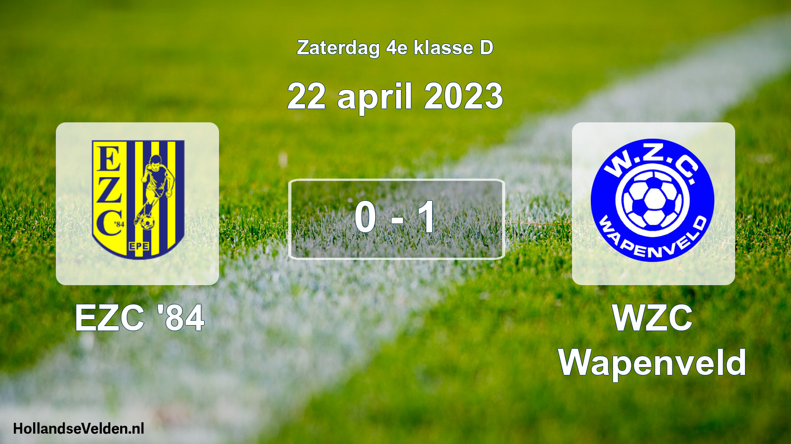 Total number of matches played: EZC '84 - WZC Wapenveld 0 - 1 (22 April 2023)