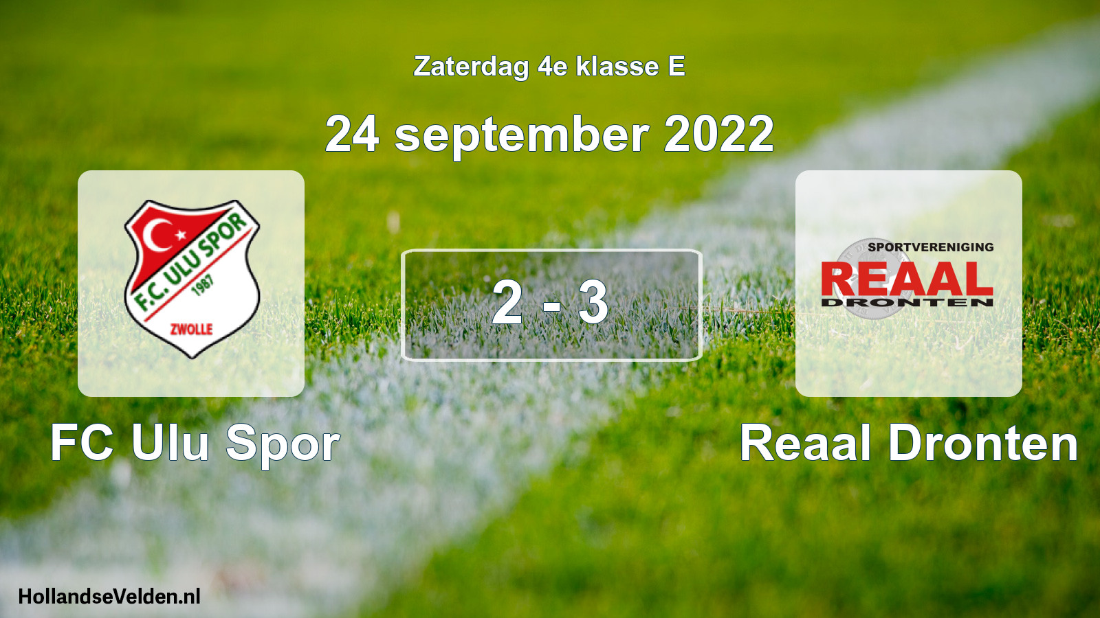 Total number of matches played: FC Ulu Spor - Reaal Dronten 2 - 3 (24 September 2022)