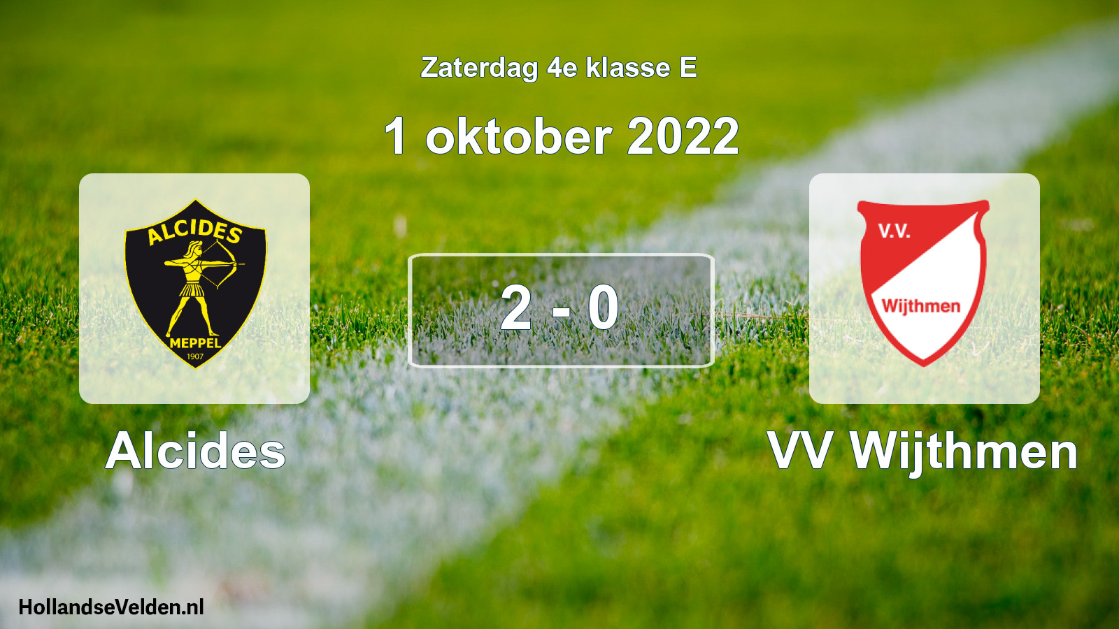 Total number of matches played: Alcides - VV Wijthmen 2 - 0 (1 October 2022)