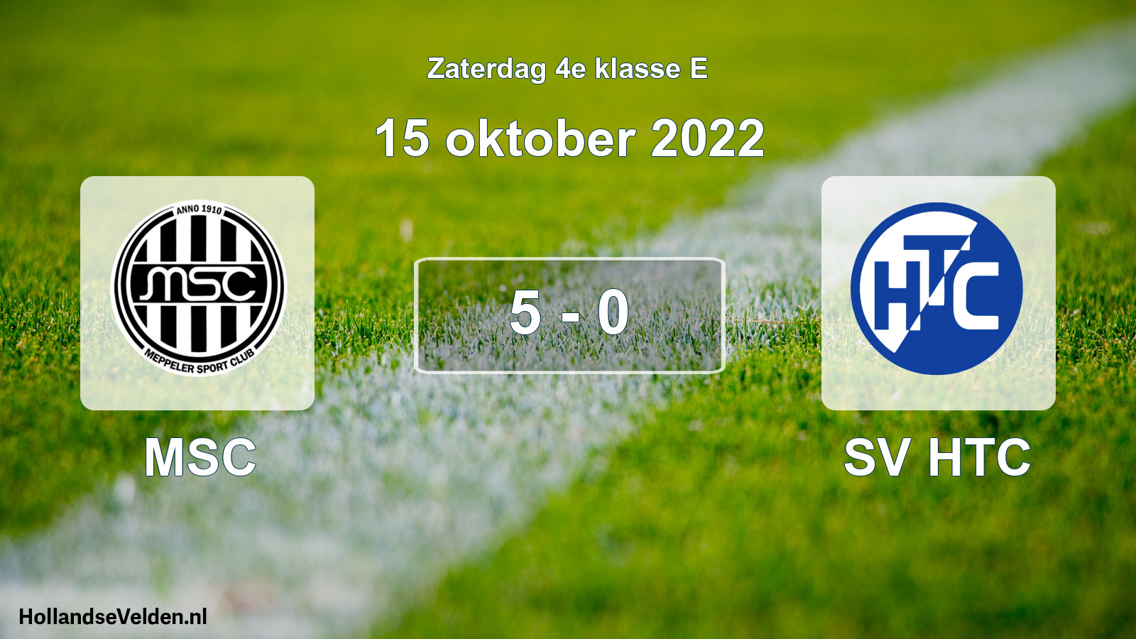 Total number of matches played: MSC - SV HTC 5 - 0 (15 October 2022)