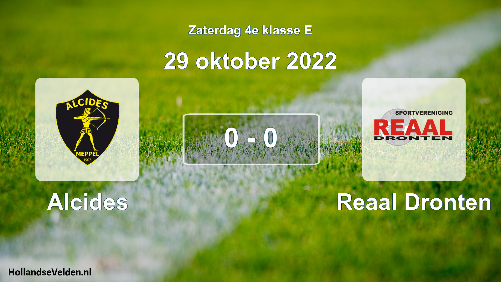 Total number of matches played: Alcides - Reaal Dronten 0 - 0 (29 October 2022)
