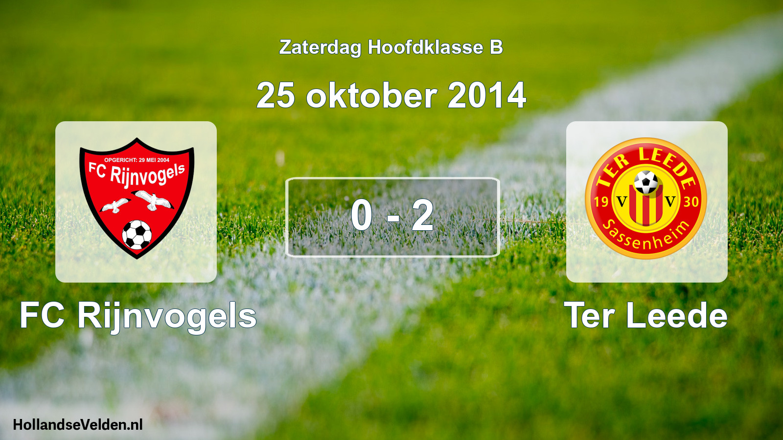 Total number of matches played: FC Rijnvogels - Ter Leede 0 - 2 (25 October 2014)