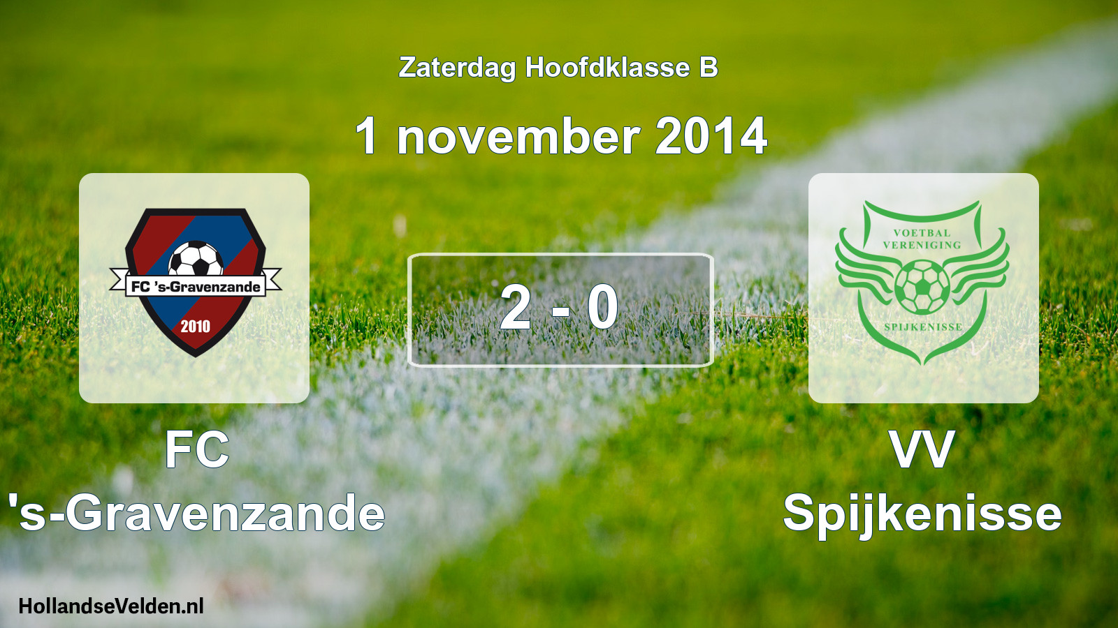 Total number of matches played: FC 's-Gravenzande - VV Spijkenisse 2 - 0 (1 November 2014)