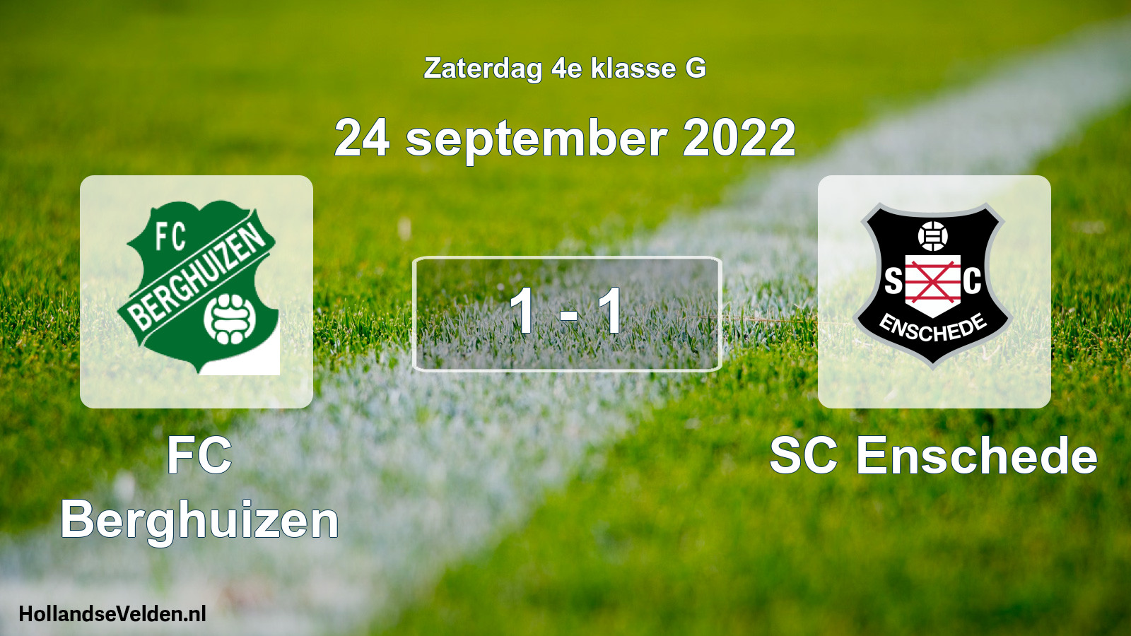 Total number of matches played: FC Berghuizen - SC Enschede 1 - 1 (24 September 2022)