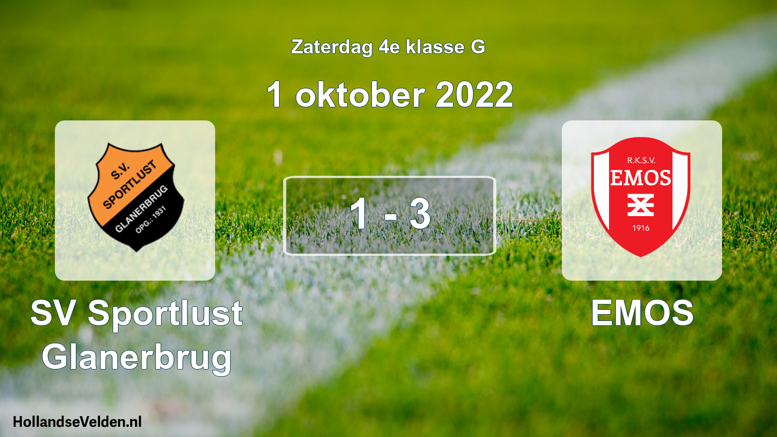 Total number of matches played: SV Sportlust Glanerbrug - EMOS 1 - 3 (1 October 2022)