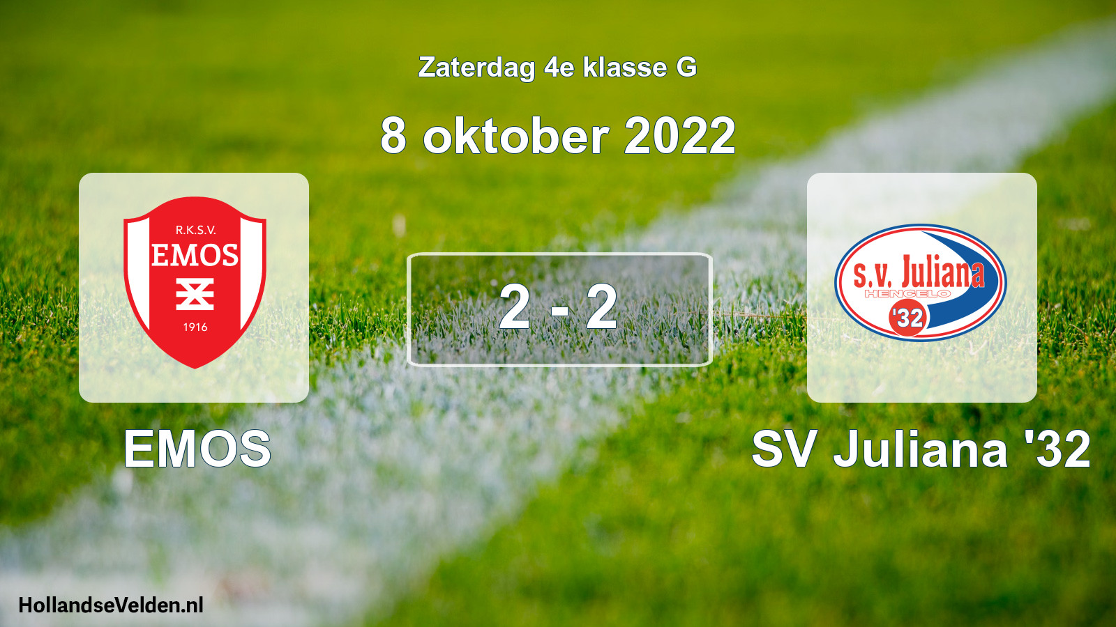 Total number of matches played: EMOS - SV Juliana '32 2 - 2 (8 October 2022)