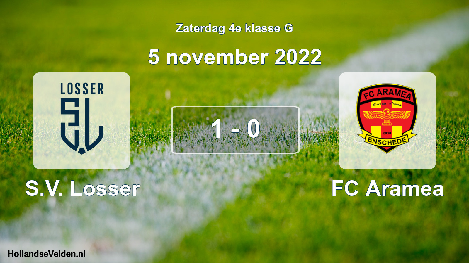 Total number of matches played: S.V. Losser - FC Aramea 1 - 0 (5 November 2022)