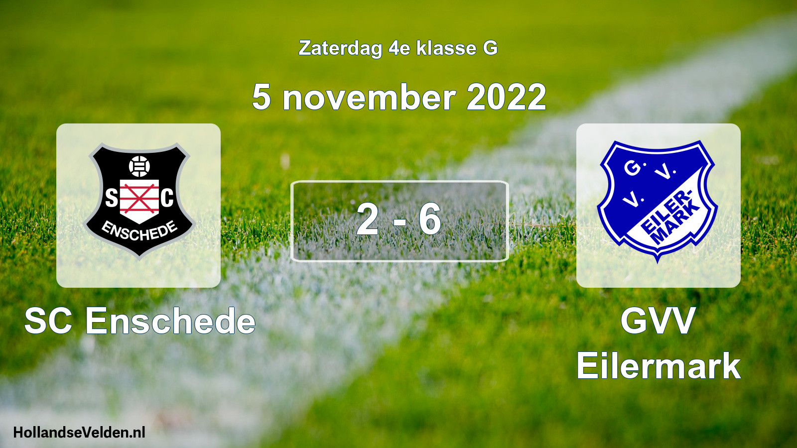 Total number of matches played: SC Enschede - GVV Eilermark 2 - 6 (5 November 2022)
