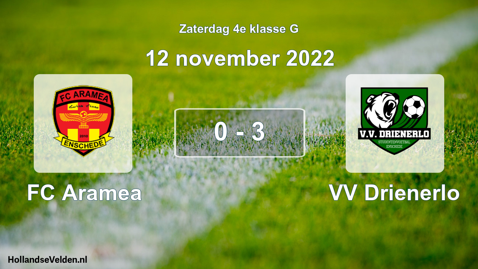 Total number of matches played: FC Aramea - VV Drienerlo 0 - 3 (12 November 2022)