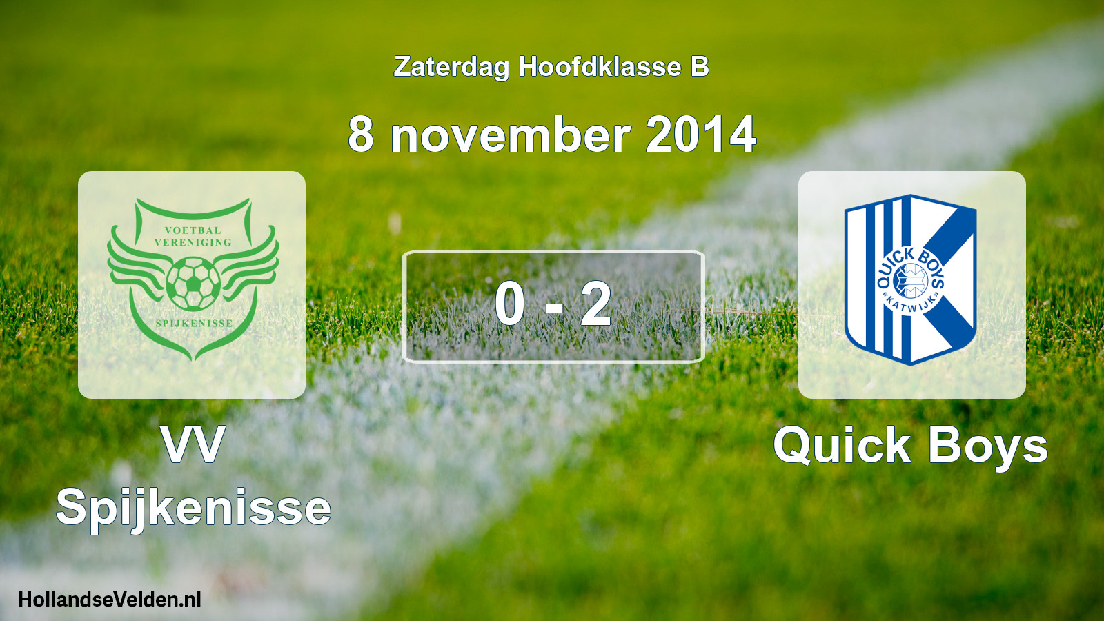 Gespeelde wedstrijd: VV Spijkenisse - Quick Boys 0 - 2 (8 november 2014)