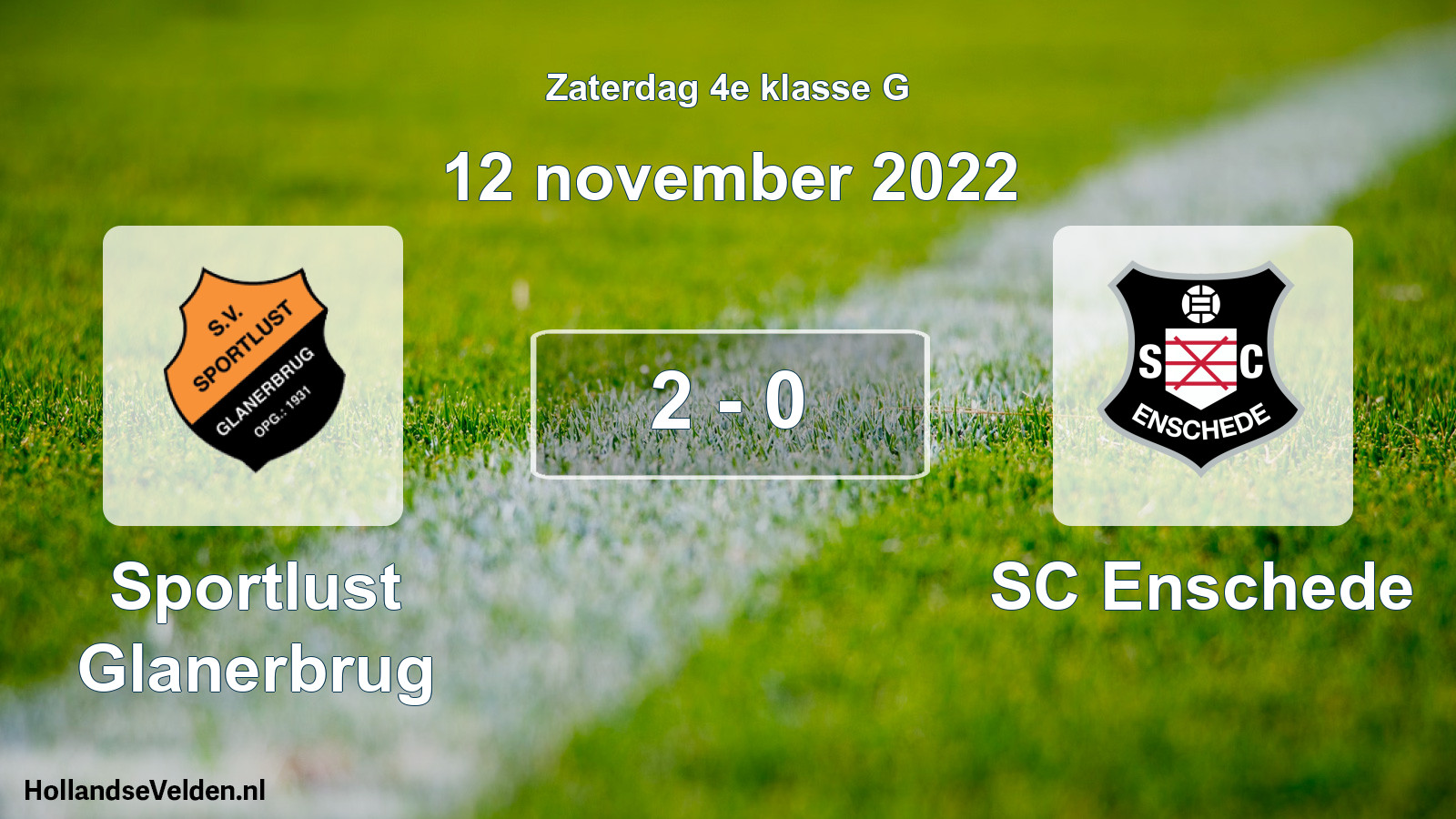 Total number of matches played: SV Sportlust Glanerbrug - SC Enschede 2 - 0 (12 November 2022)