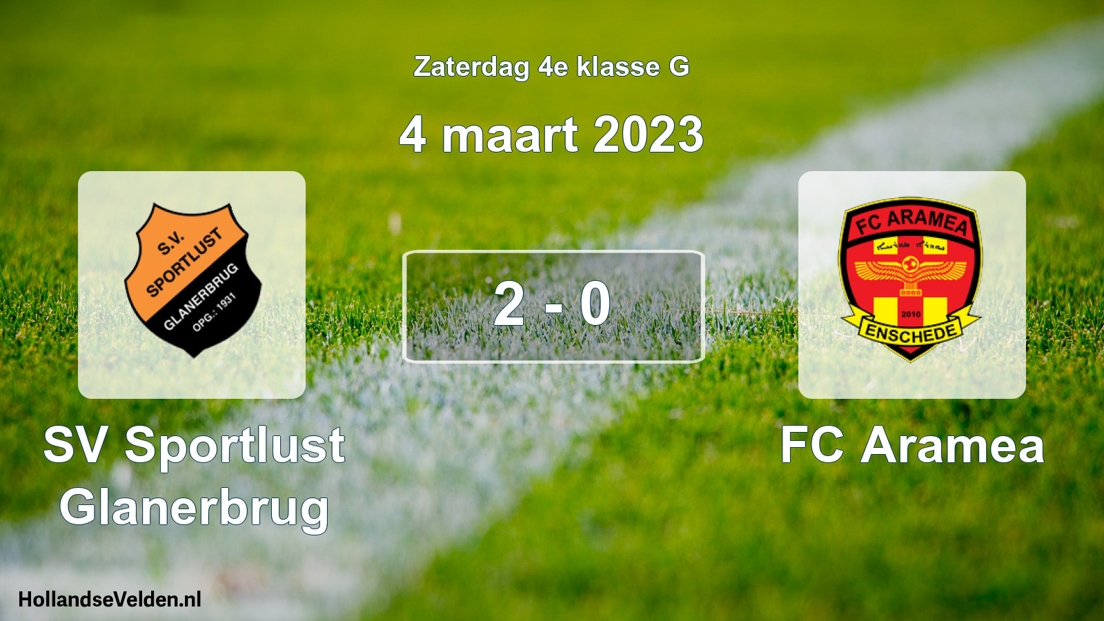 Total number of matches played: SV Sportlust Glanerbrug - FC Aramea 2 - 0 (4 March 2023)