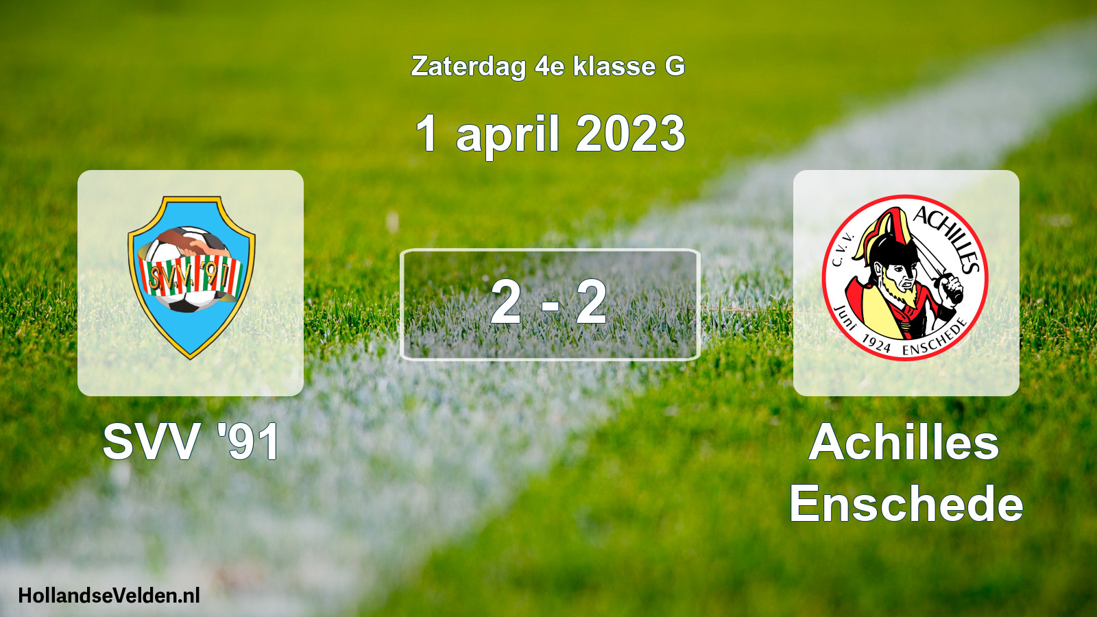 Total number of matches played: SVV '91 - Achilles Enschede 2 - 2 (1 April 2023)