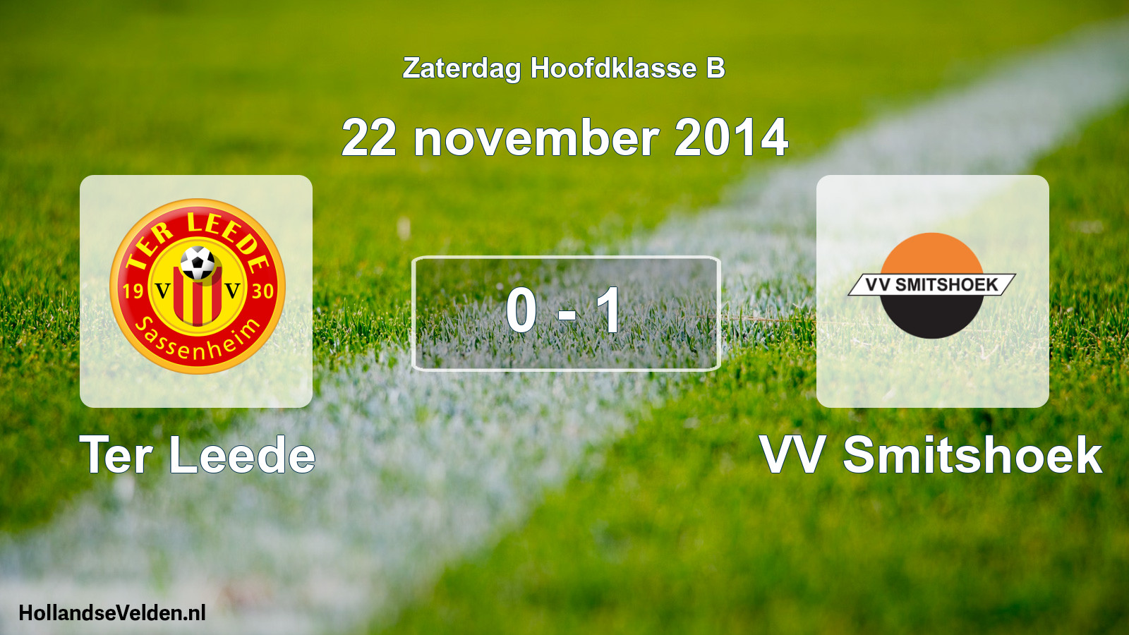 Gespeelde wedstrijd: Ter Leede - VV Smitshoek 0 - 1 (22 november 2014)