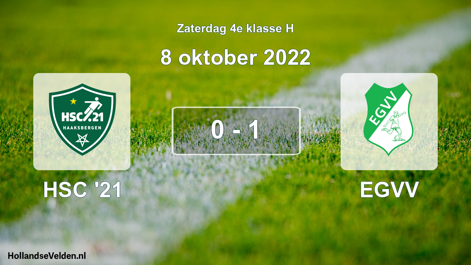 Total number of matches played: HSC '21 - EGVV 0 - 1 (8 October 2022)