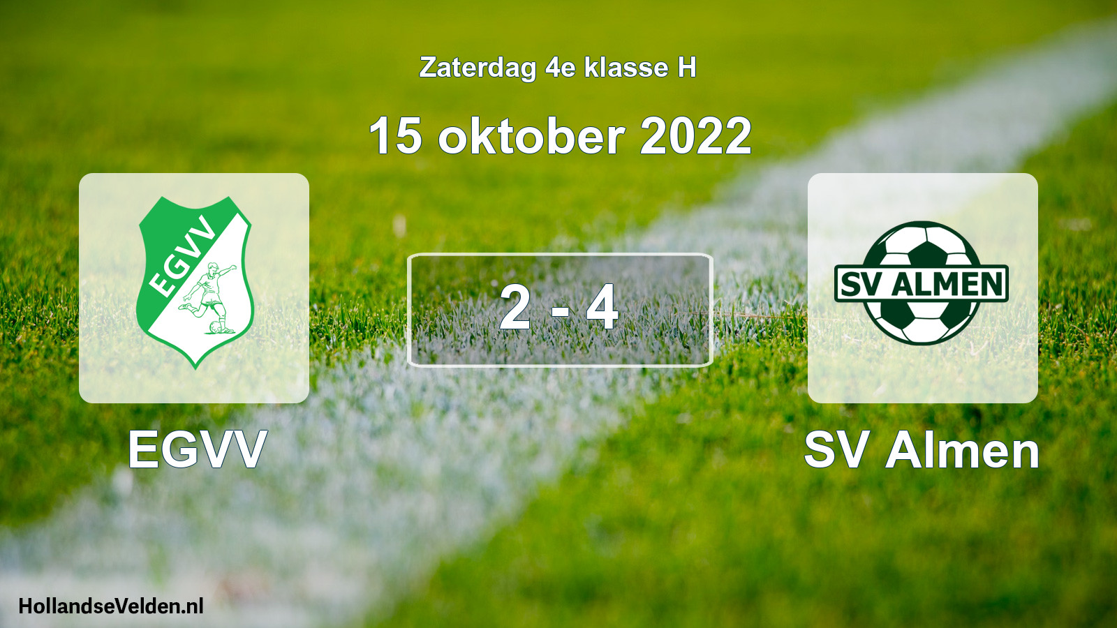Total number of matches played: EGVV - SV Almen 2 - 4 (15 October 2022)