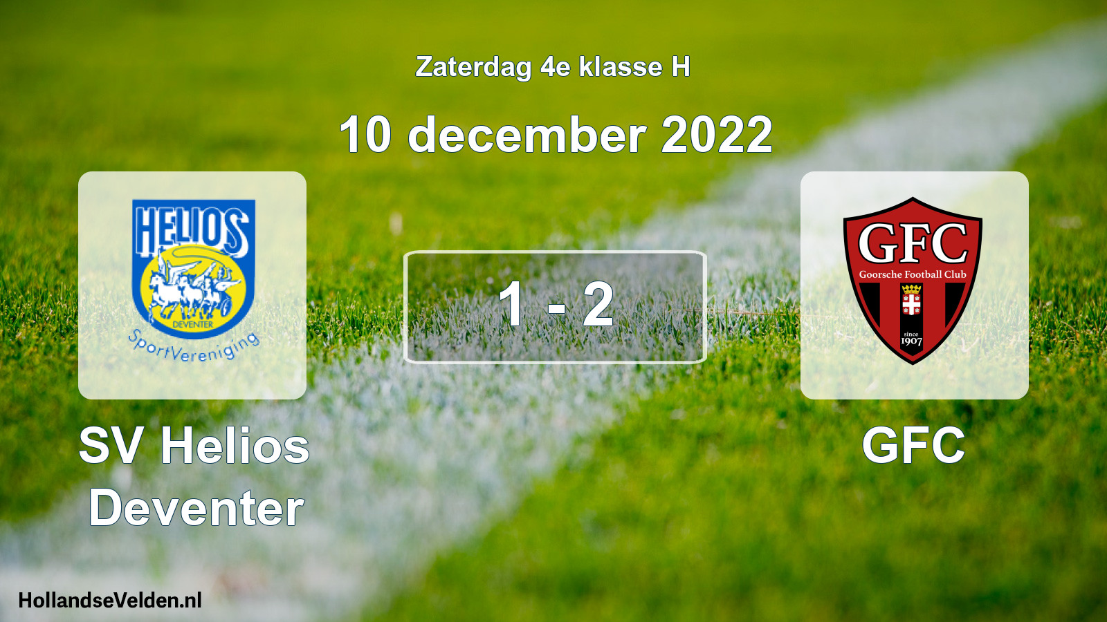 Total number of matches played: SV Helios Deventer - GFC 1 - 2 (10 December 2022)