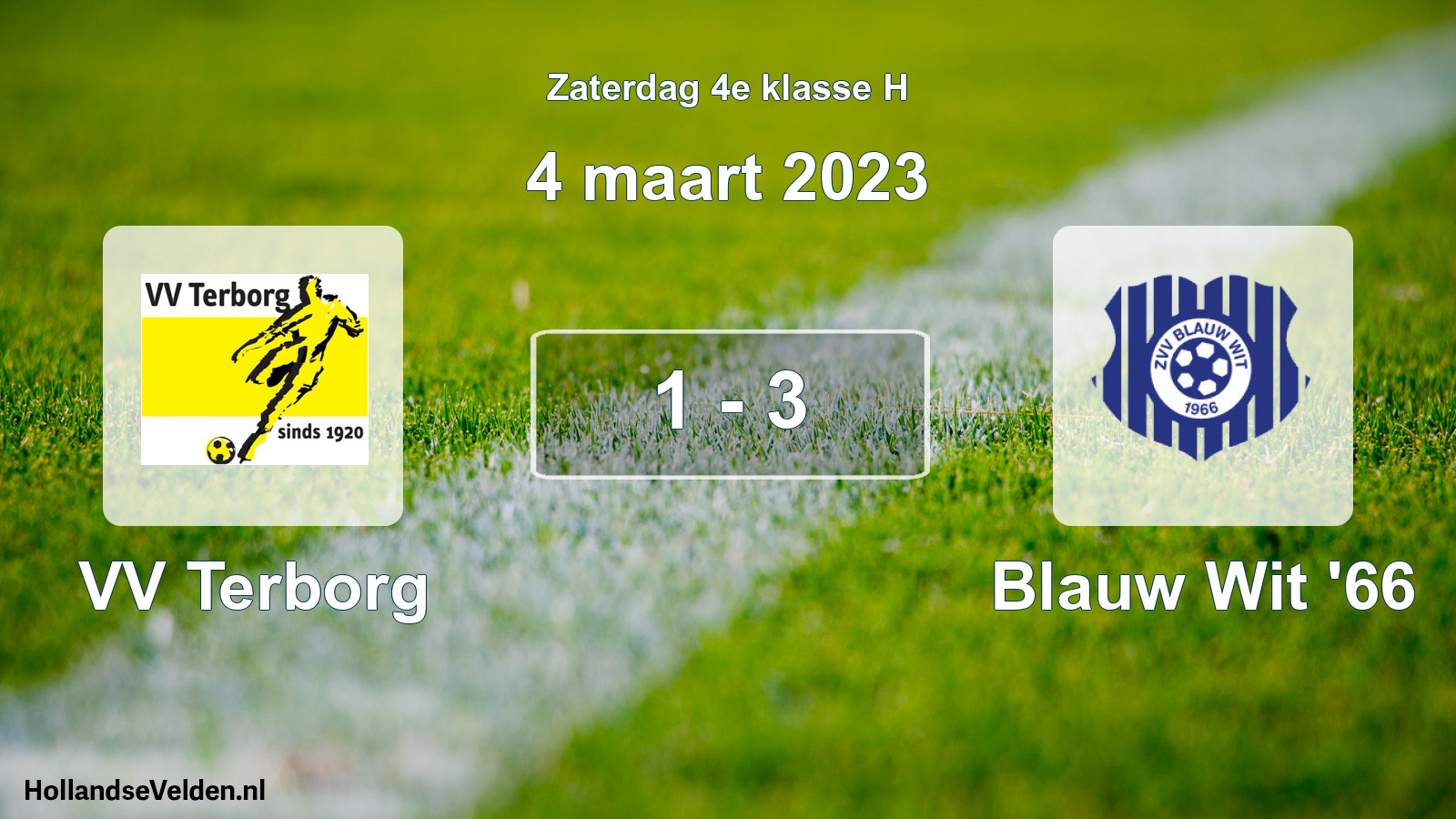 Total number of matches played: VV Terborg - Blauw Wit '66 1 - 3 (4 March 2023)