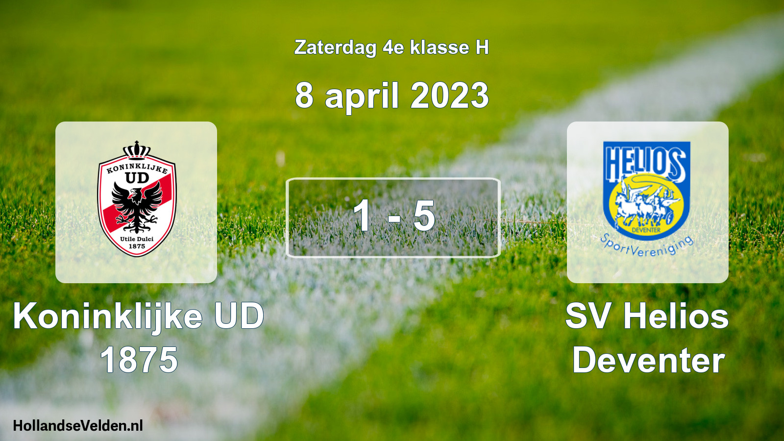Total number of matches played: Koninklijke UD 1875 - SV Helios Deventer 1 - 5 (8 April 2023)