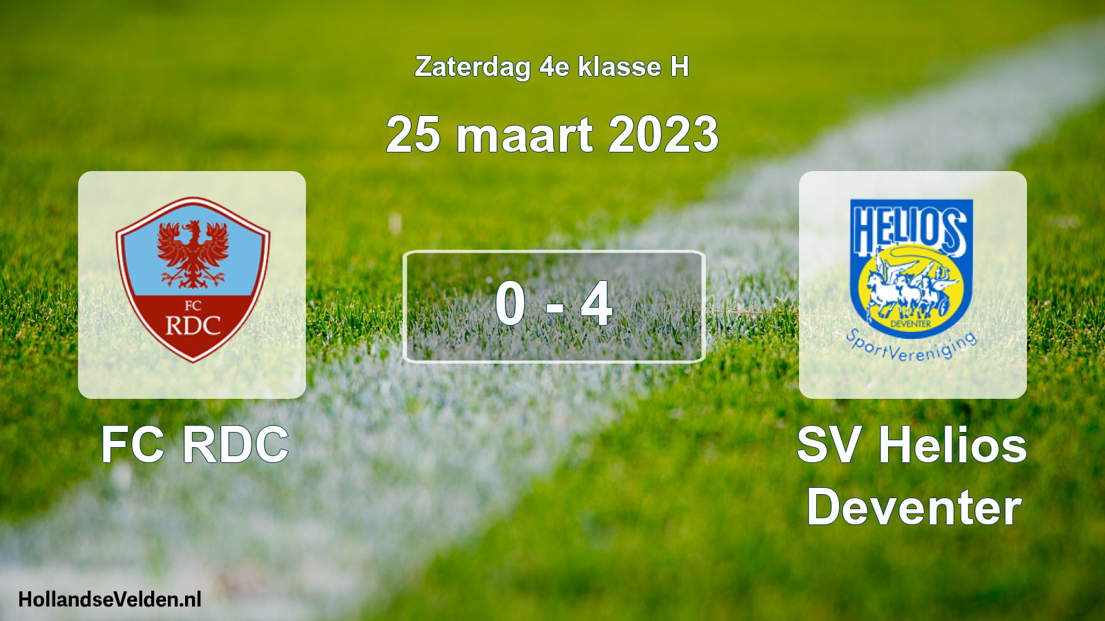 Total number of matches played: FC RDC - SV Helios Deventer 0 - 4 (25 March 2023)
