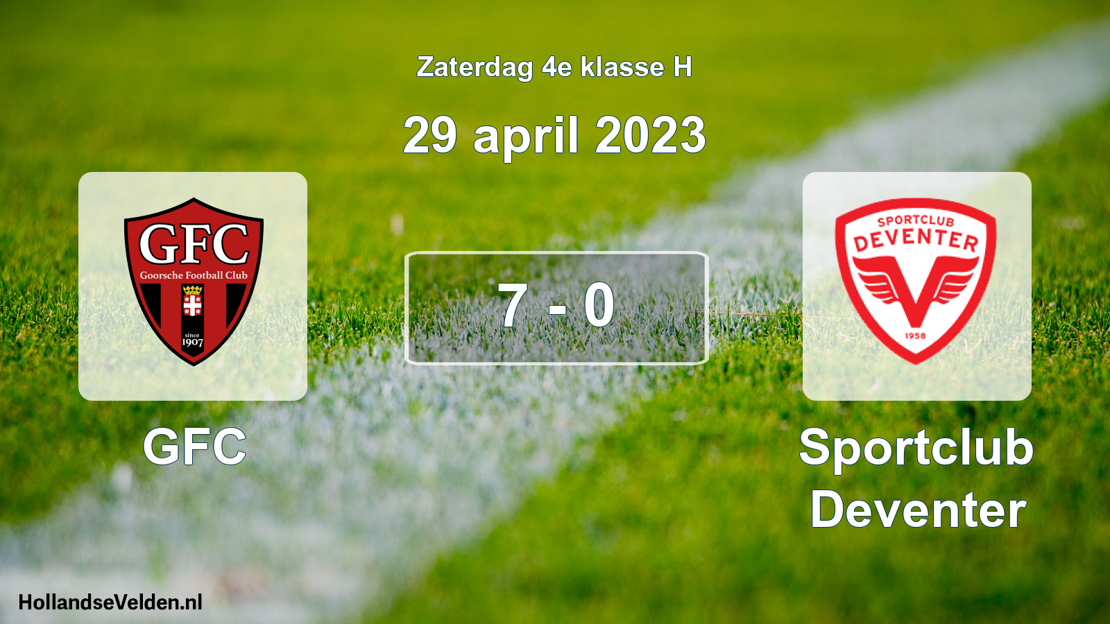 Total number of matches played: GFC - Sportclub Deventer 7 - 0 (29 April 2023)