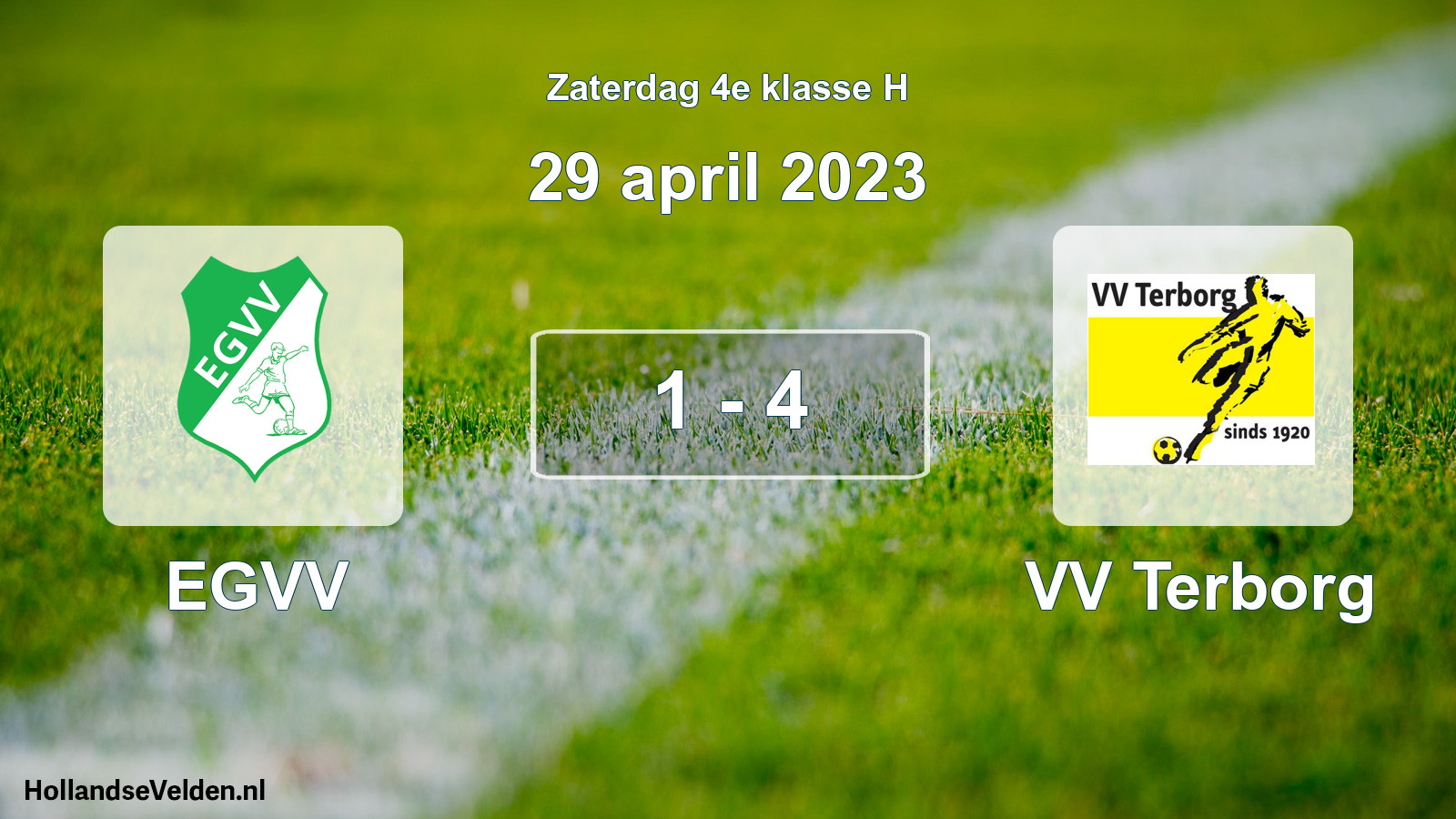 Total number of matches played: EGVV - VV Terborg 1 - 4 (29 April 2023)