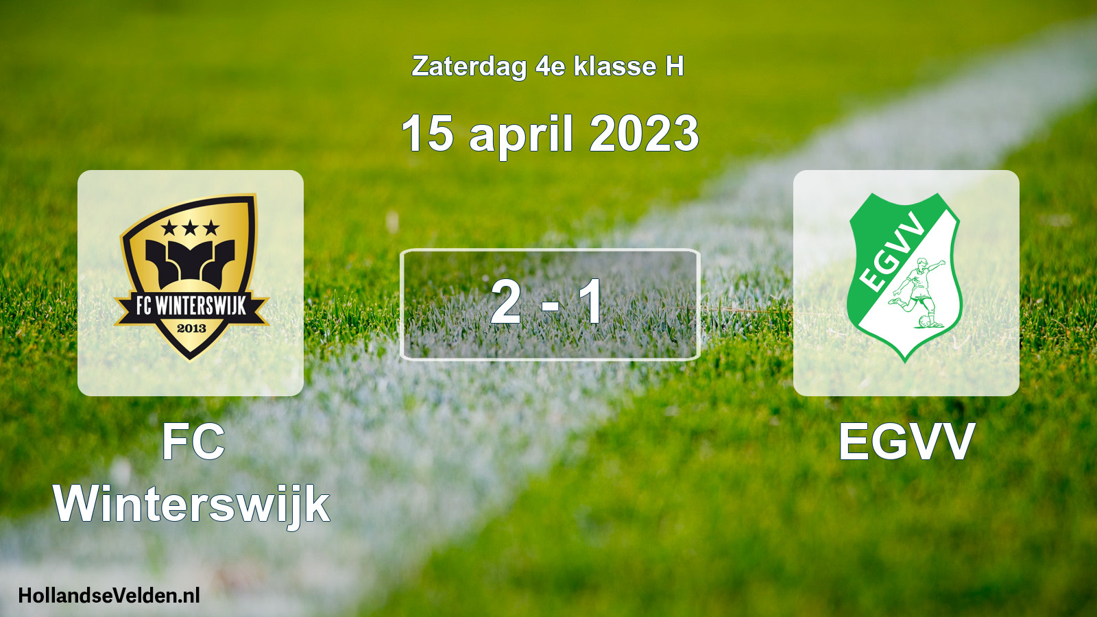 Total number of matches played: FC Winterswijk - EGVV 2 - 1 (15 April 2023)