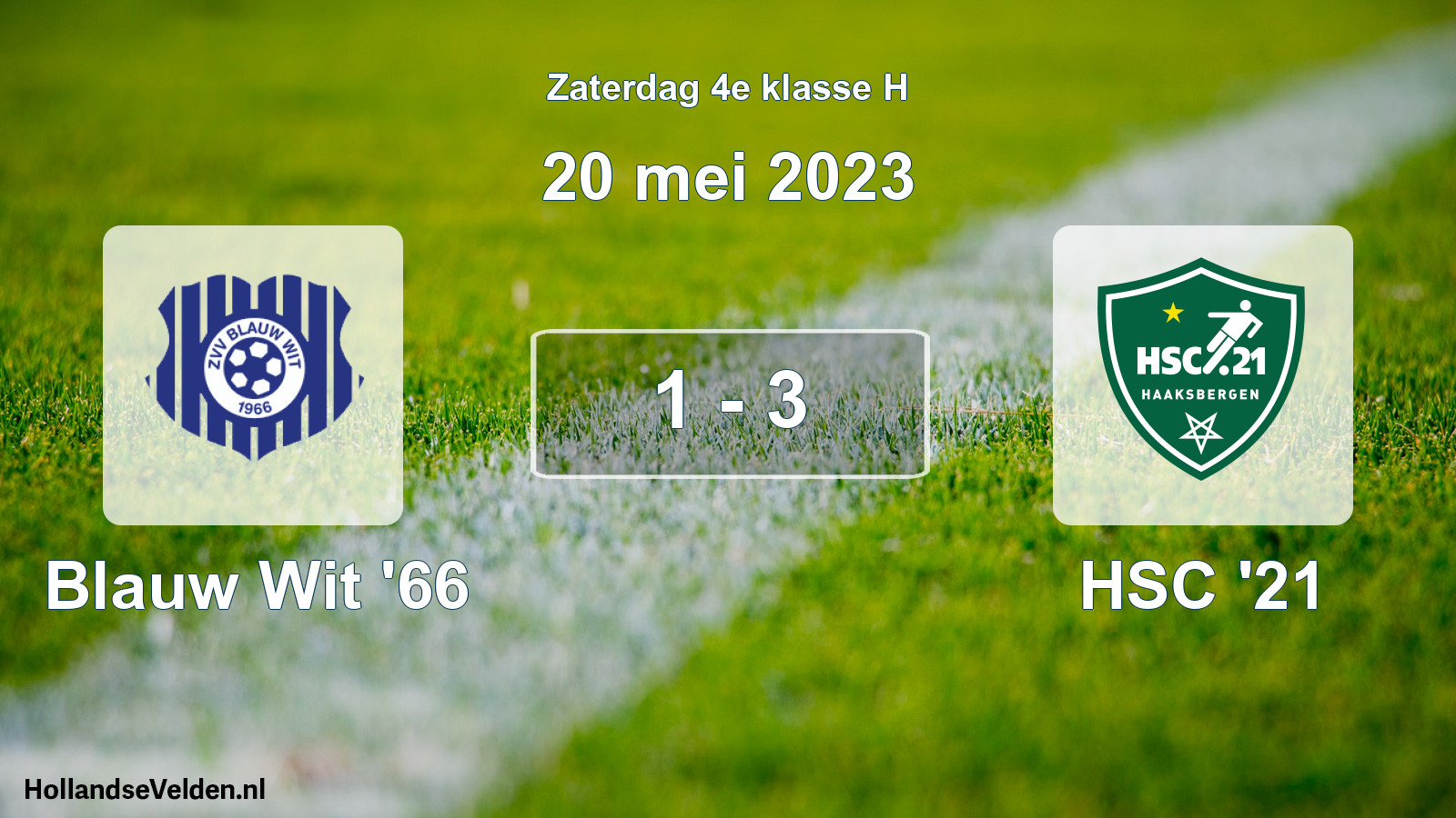 Total number of matches played: Blauw Wit '66 - HSC '21 1 - 3 (20 May 2023)