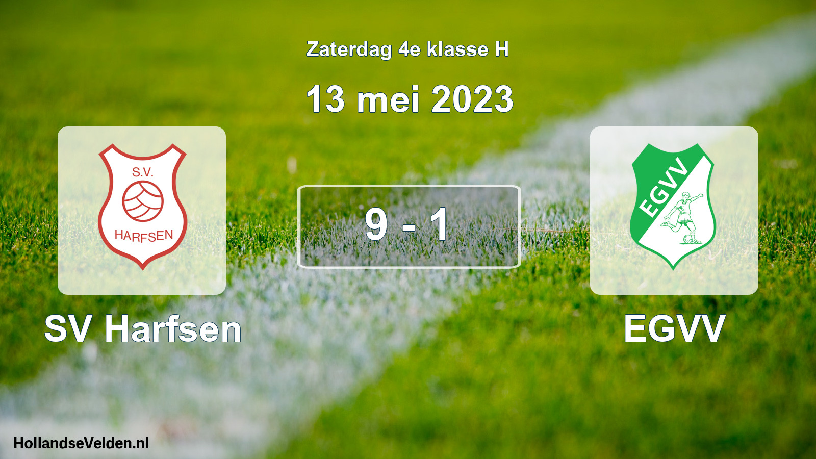 Total number of matches played: SV Harfsen - EGVV 9 - 1 (13 May 2023)