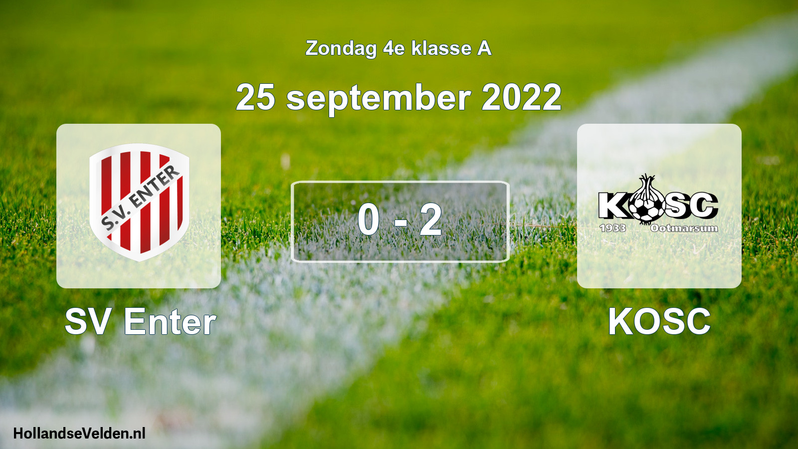 Total number of matches played: SV Enter - KOSC 0 - 2 (25 September 2022)