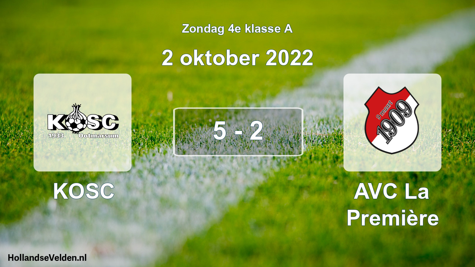 Total number of matches played: KOSC - AVC La Première 5 - 2 (2 October 2022)