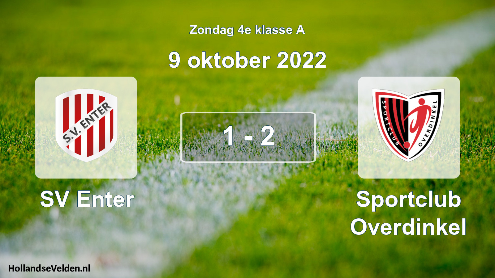 Total number of matches played: SV Enter - Sportclub Overdinkel 1 - 2 (9 October 2022)