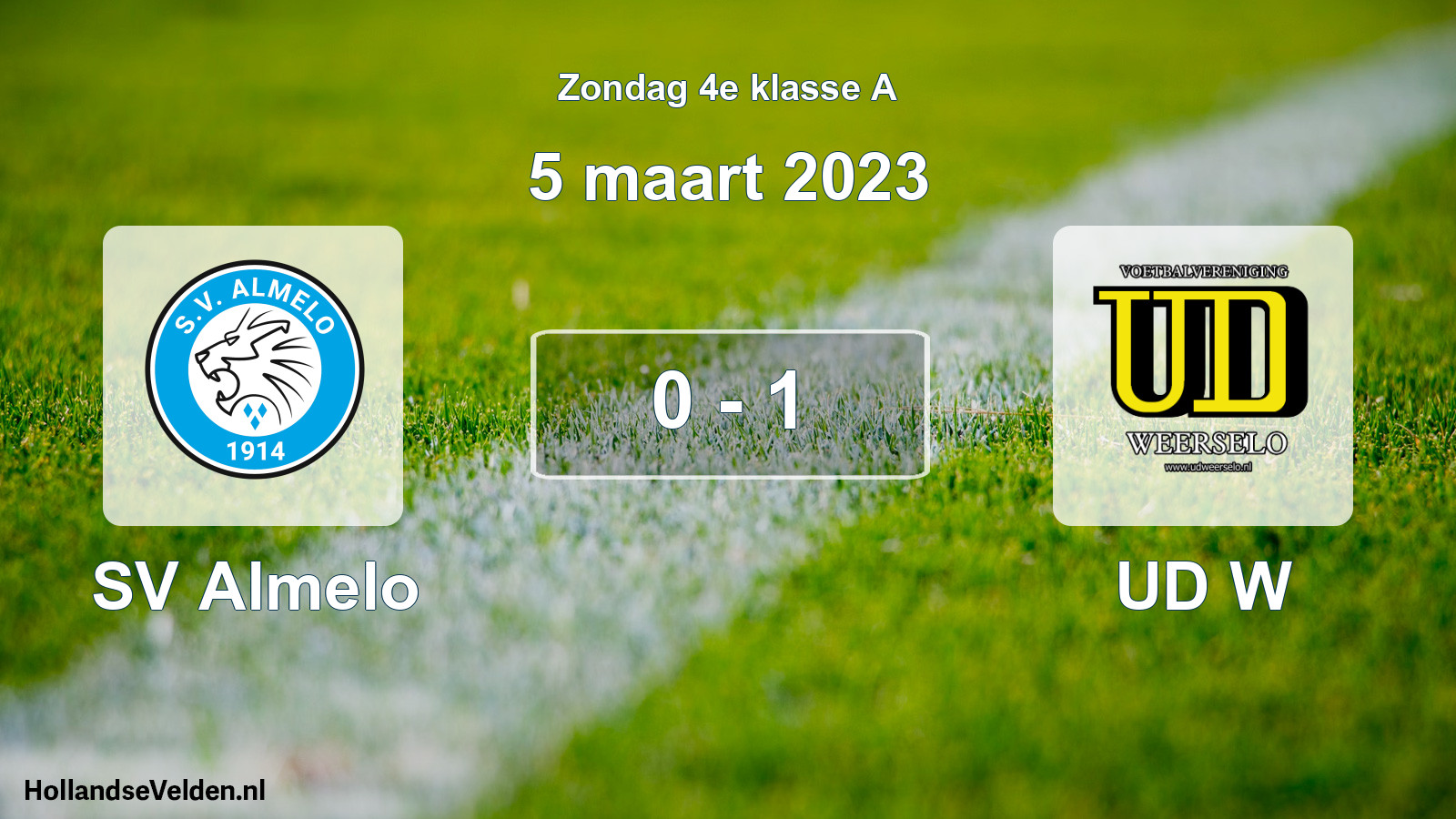 Total number of matches played: SV Almelo - UD W 0 - 1 (5 March 2023)