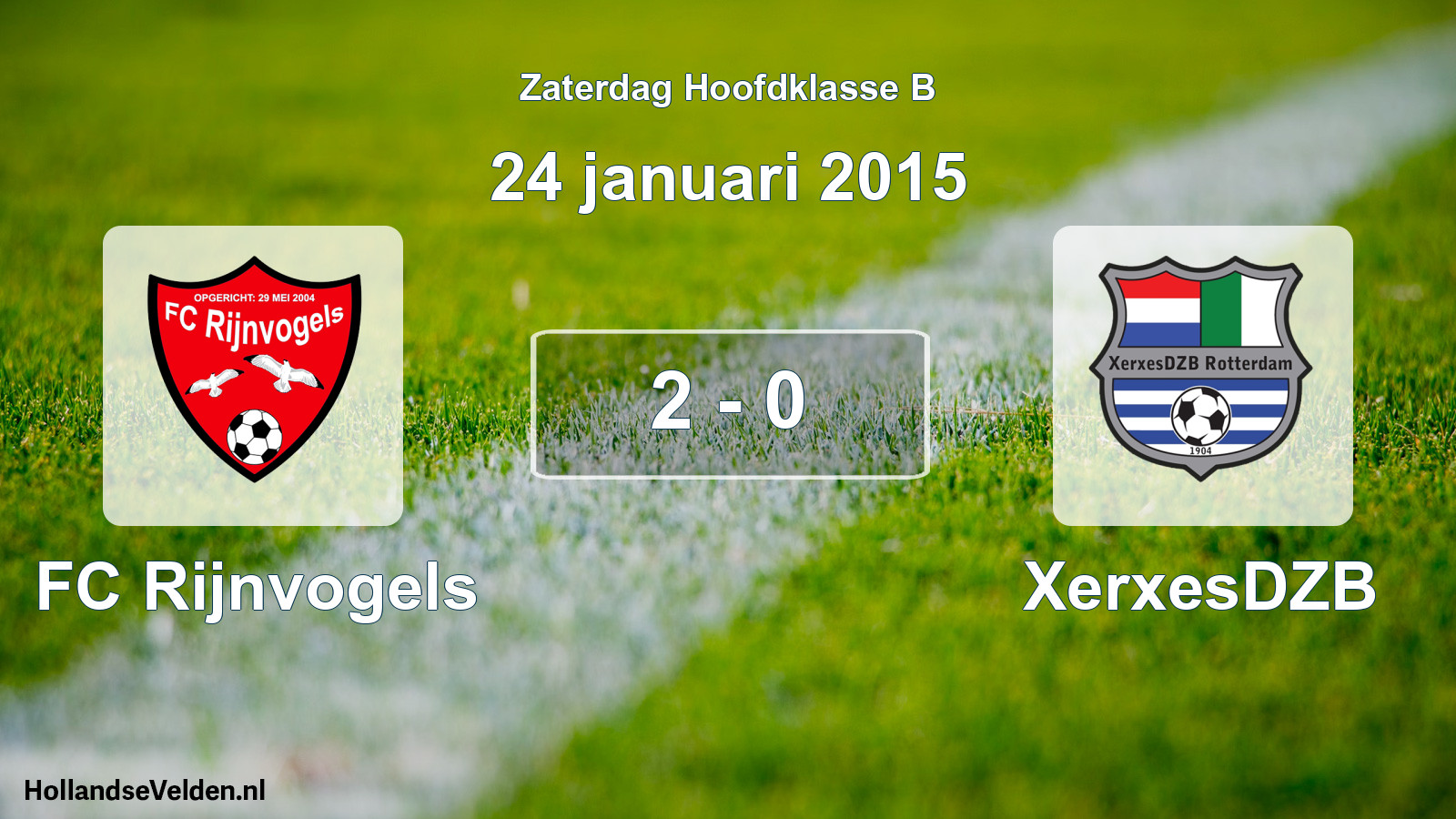 Total number of matches played: FC Rijnvogels - XerxesDZB 2 - 0 (24 January 2015)