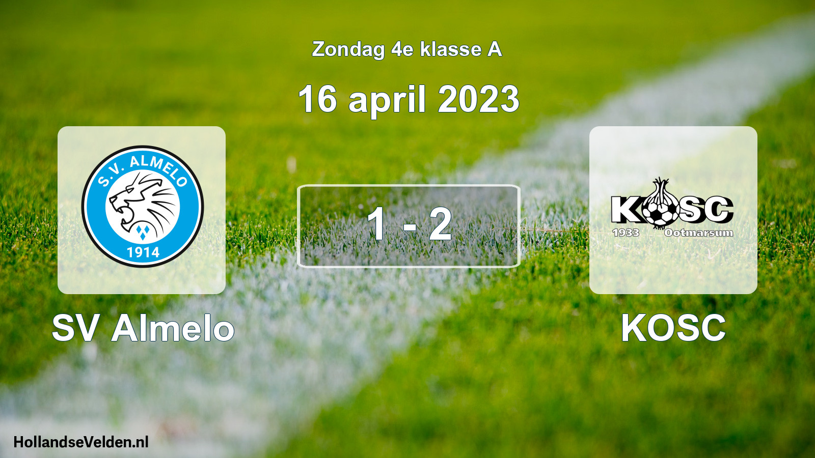 Total number of matches played: SV Almelo - KOSC 1 - 2 (16 April 2023)