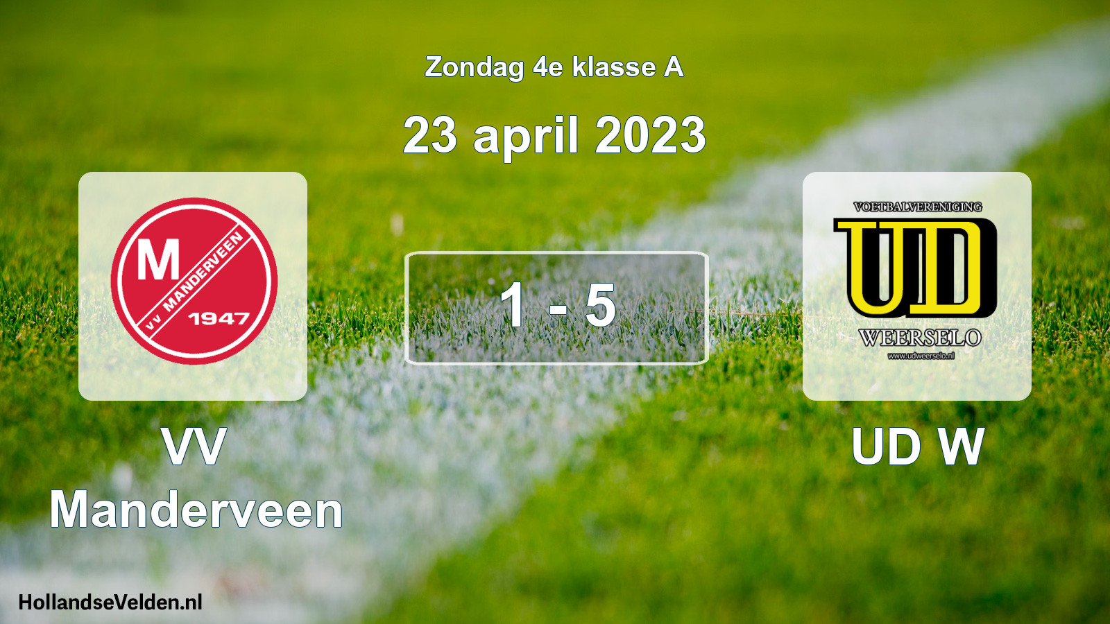 Total number of matches played: VV Manderveen - UD W 1 - 5 (23 April 2023)