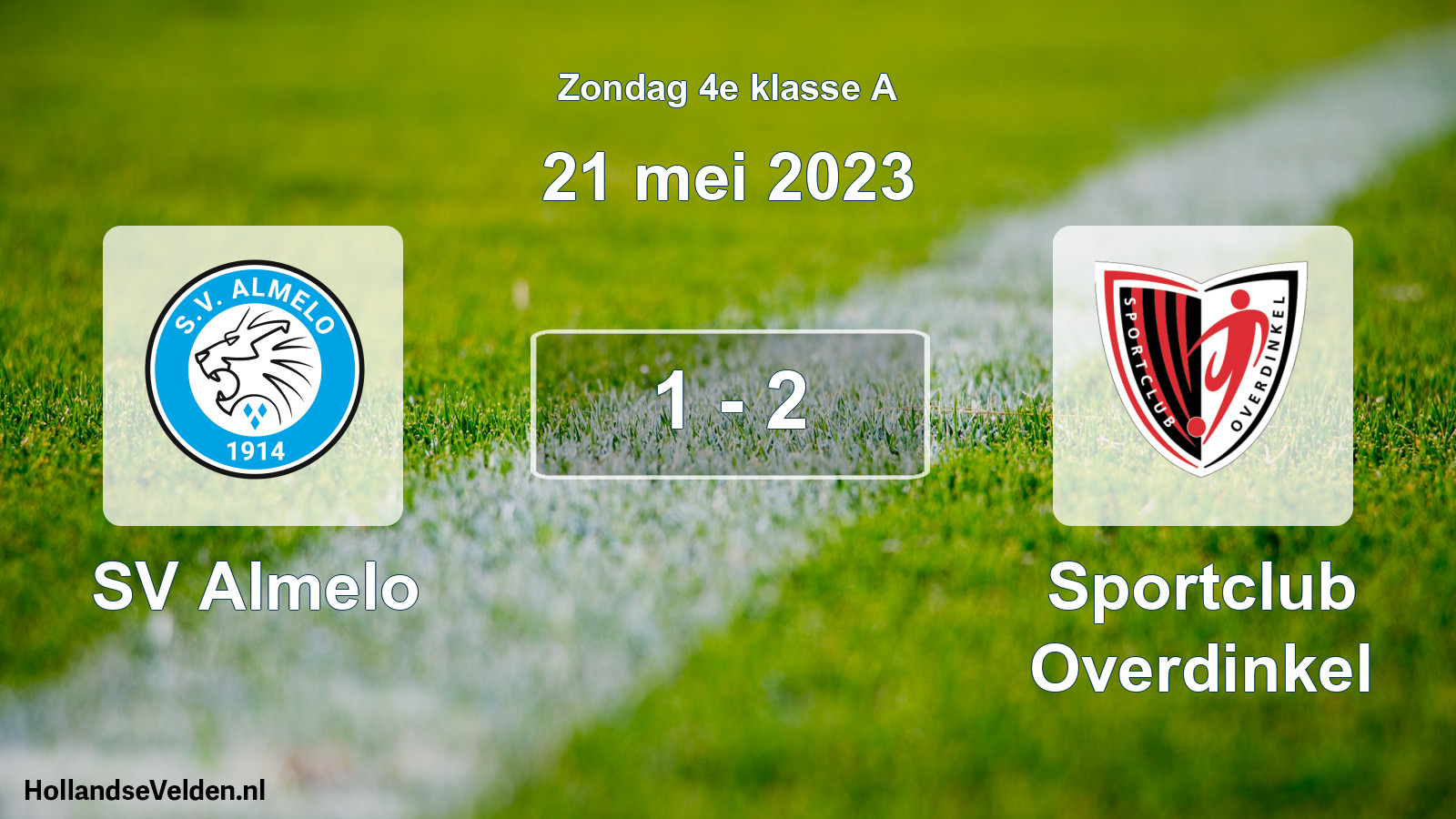 Total number of matches played: SV Almelo - Sportclub Overdinkel 1 - 2 (21 May 2023)