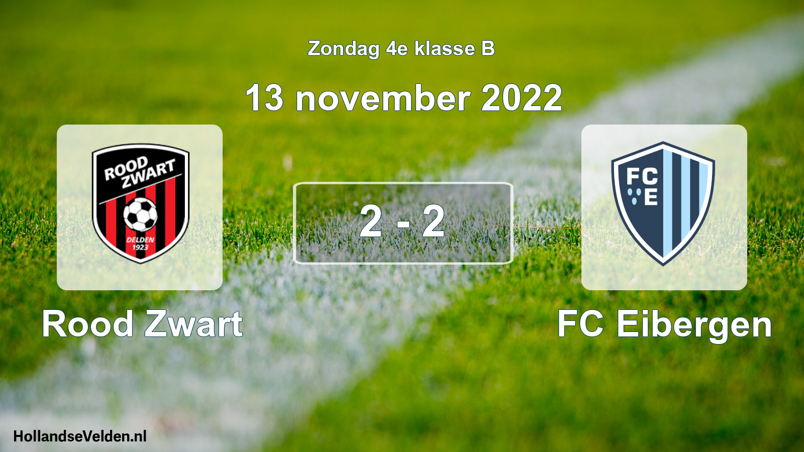 Total number of matches played: Rood Zwart - FC Eibergen 2 - 2 (13 November 2022)