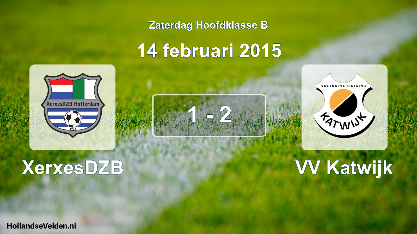 Gespeelde wedstrijd: XerxesDZB - VV Katwijk 1 - 2 (14 februari 2015)
