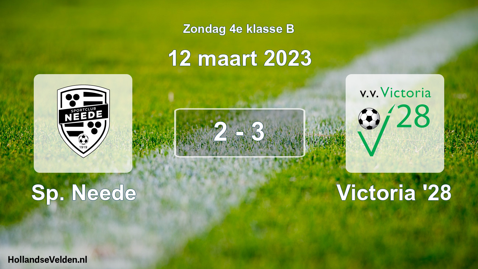 Total number of matches played: Sp. Neede - Victoria '28 2 - 3 (12 March 2023)