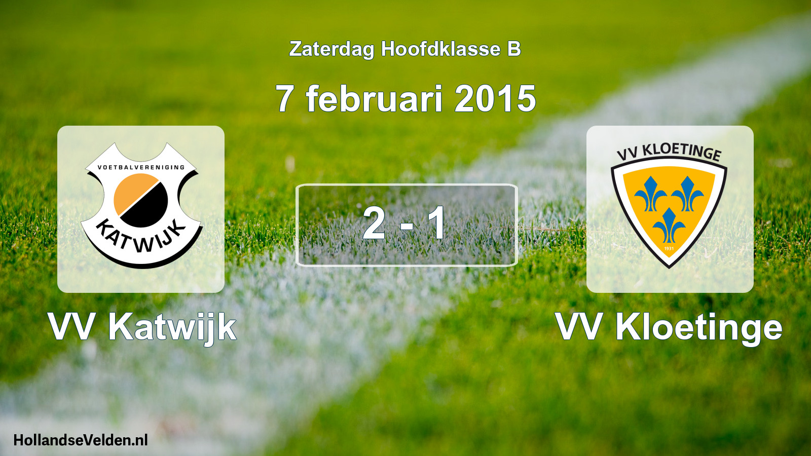 Total number of matches played: VV Katwijk - VV Kloetinge 2 - 1 (7 February 2015)