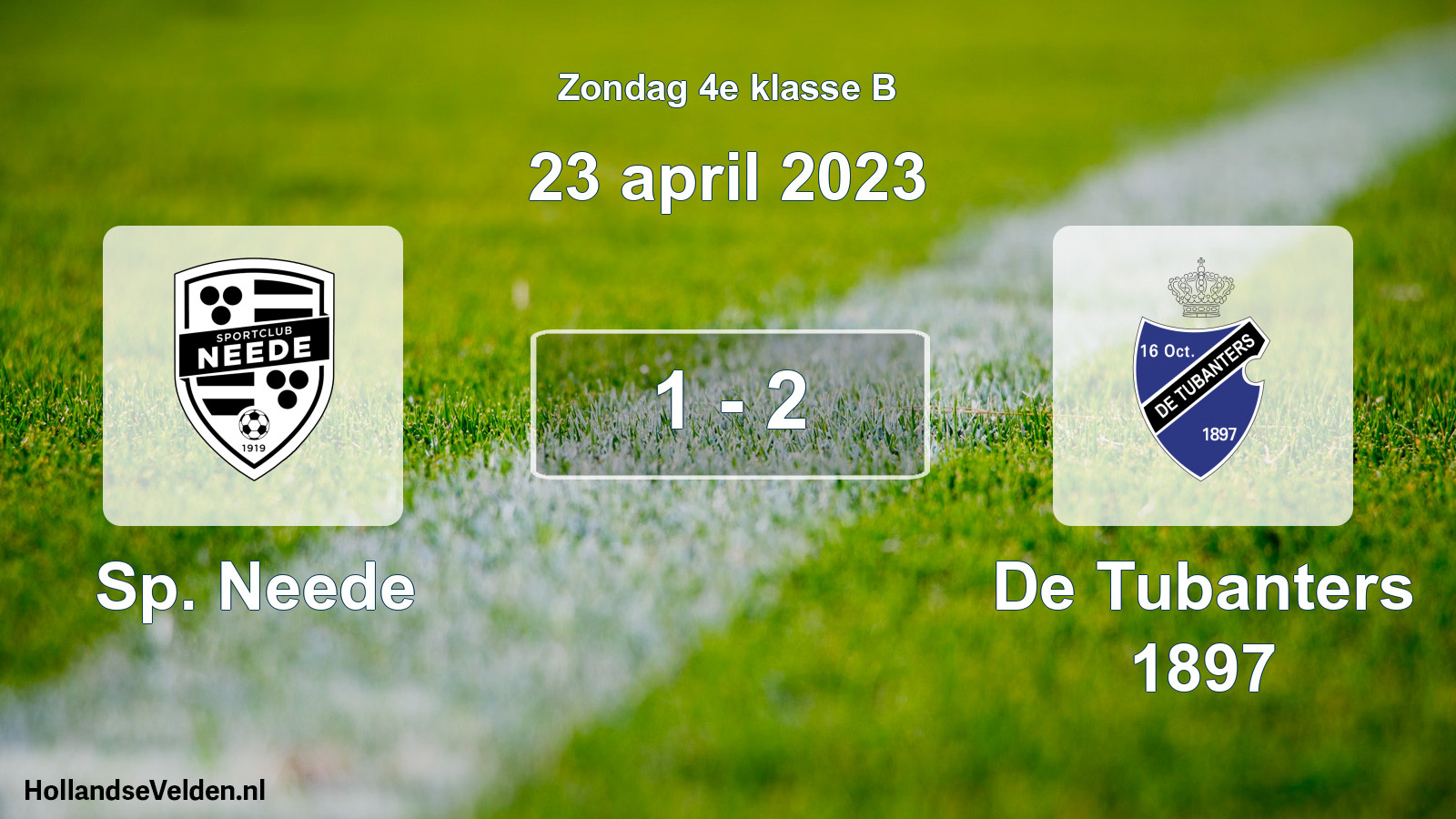 Total number of matches played: Sp. Neede - De Tubanters 1897 1 - 2 (23 April 2023)